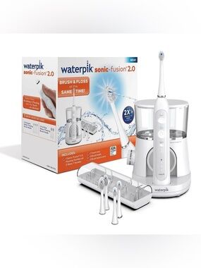 Waterpik Sonic-Fusion 2.0 Flossing Toothbrush Combo w/ Extra Heads Open Box